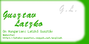 gusztav latzko business card